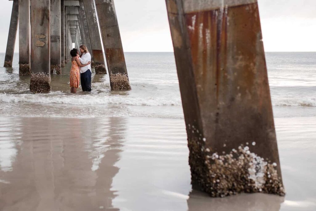 Jacksonville FL Engagement Photo Session at pier