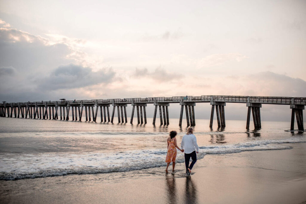 Jacksonville FL Engagement Photo Session at pier