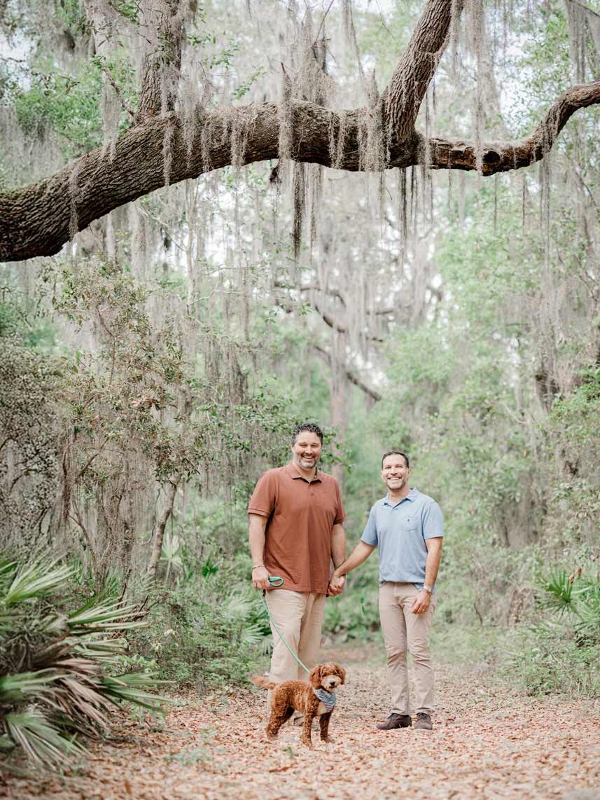 Jacksonville gay engagement couple Bogey Creek Preserve